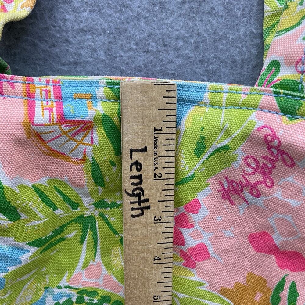 Lilly Pulitzer Sunshine State Palm Beach Tote Canvas Key Largo Large Bag Florida - Picture 7 of 11